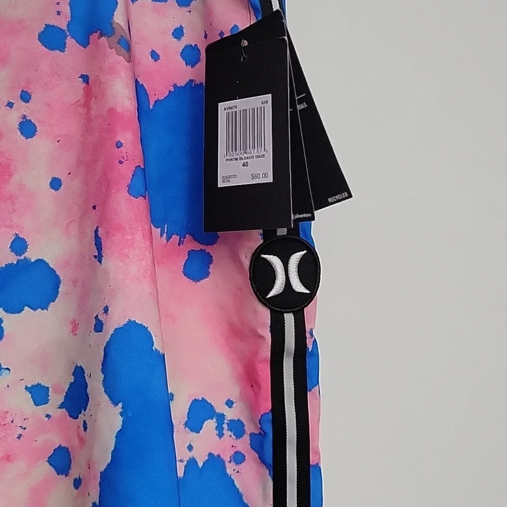 NWT Hurley Phantom Beach Daze Board Shorts Size 40 Pink and White - Picture 5 of 10